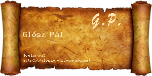 Glósz Pál névjegykártya
